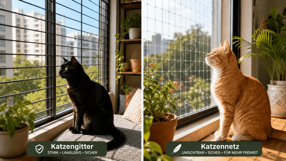 Katzengitter oder Katzennetz für den Balkon? Der ehrliche Vergleich für Wohnungskatzen